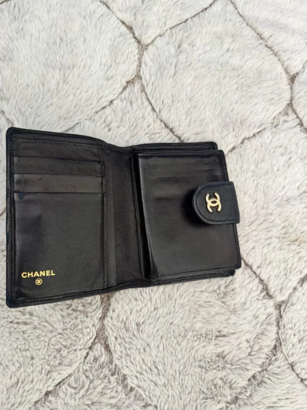 Chanel Timeless CC Lambskin Kisslock Compact Wallet